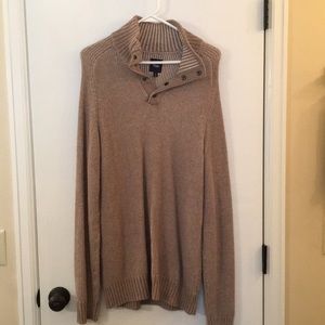 Tan button collar sweater
